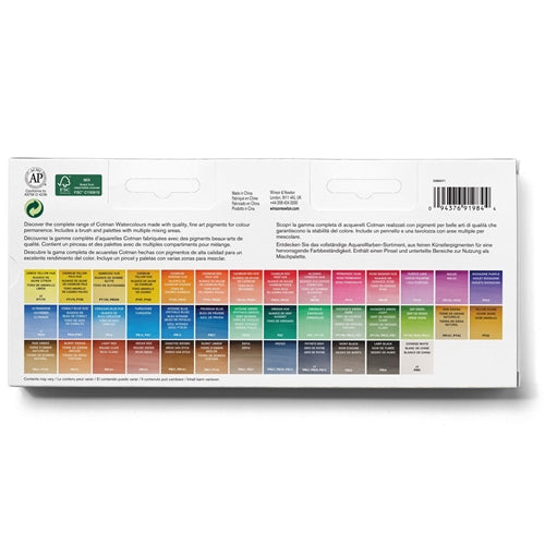 Set Acuarela Cotman Winsor & Newton 45 pastillas