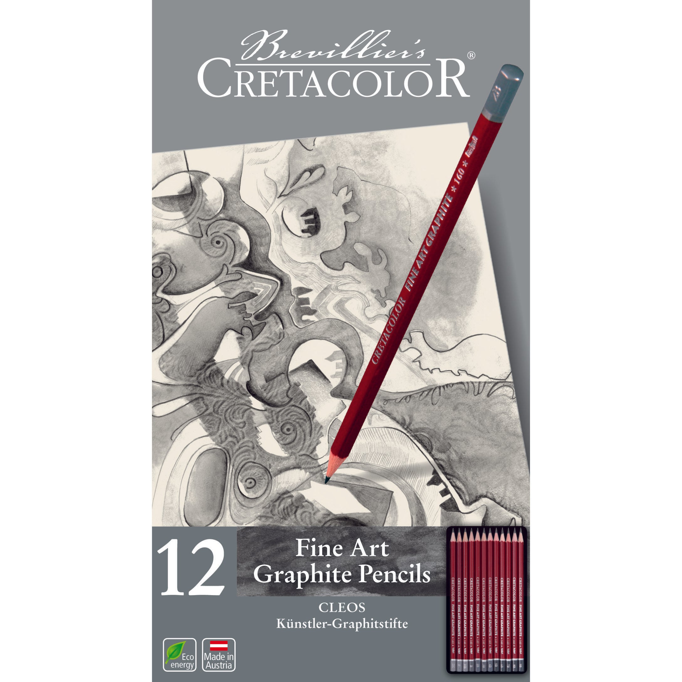 Set Lápices 12 Fine Art Graphite Cretacolor