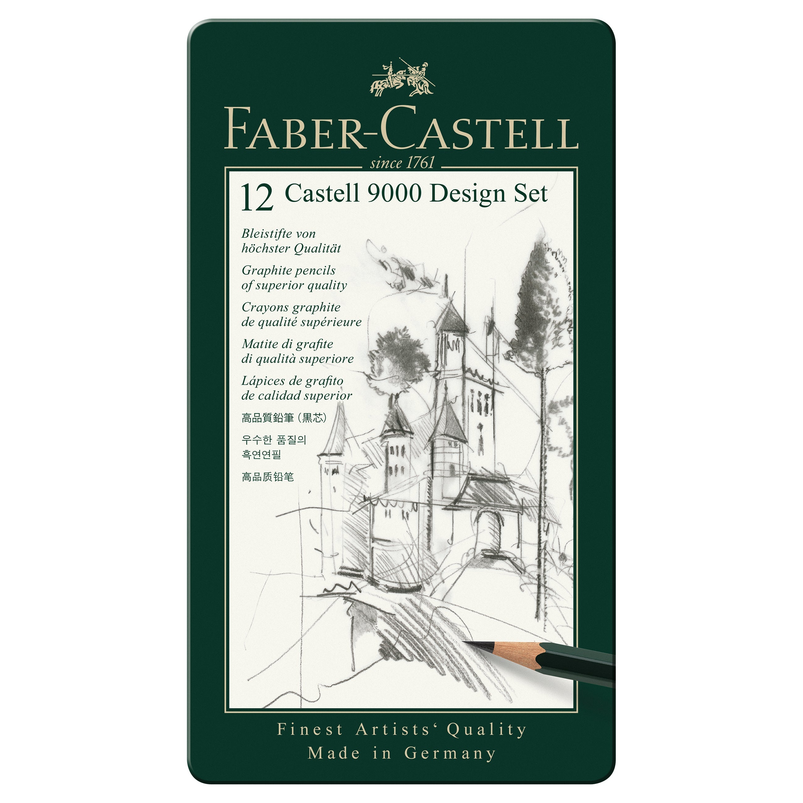 Set de Lápices de Dibujo 9000 Faber-Castell 12 pzs