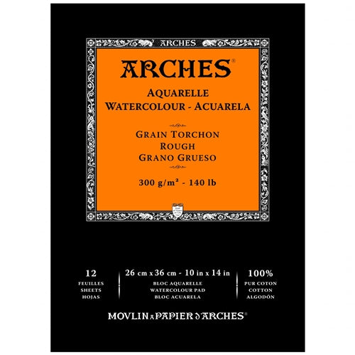 Pad para Acuarela Grano Grueso Arches 300g 100% algodón