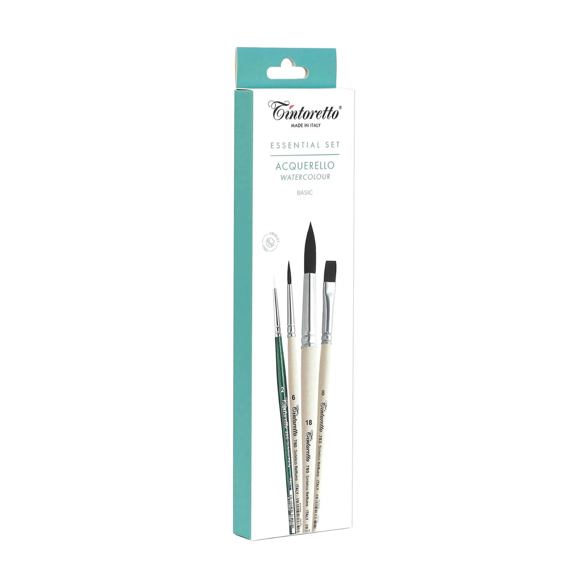 Pinceles para Acuarela 9001 Tintoretto 4 pzs
