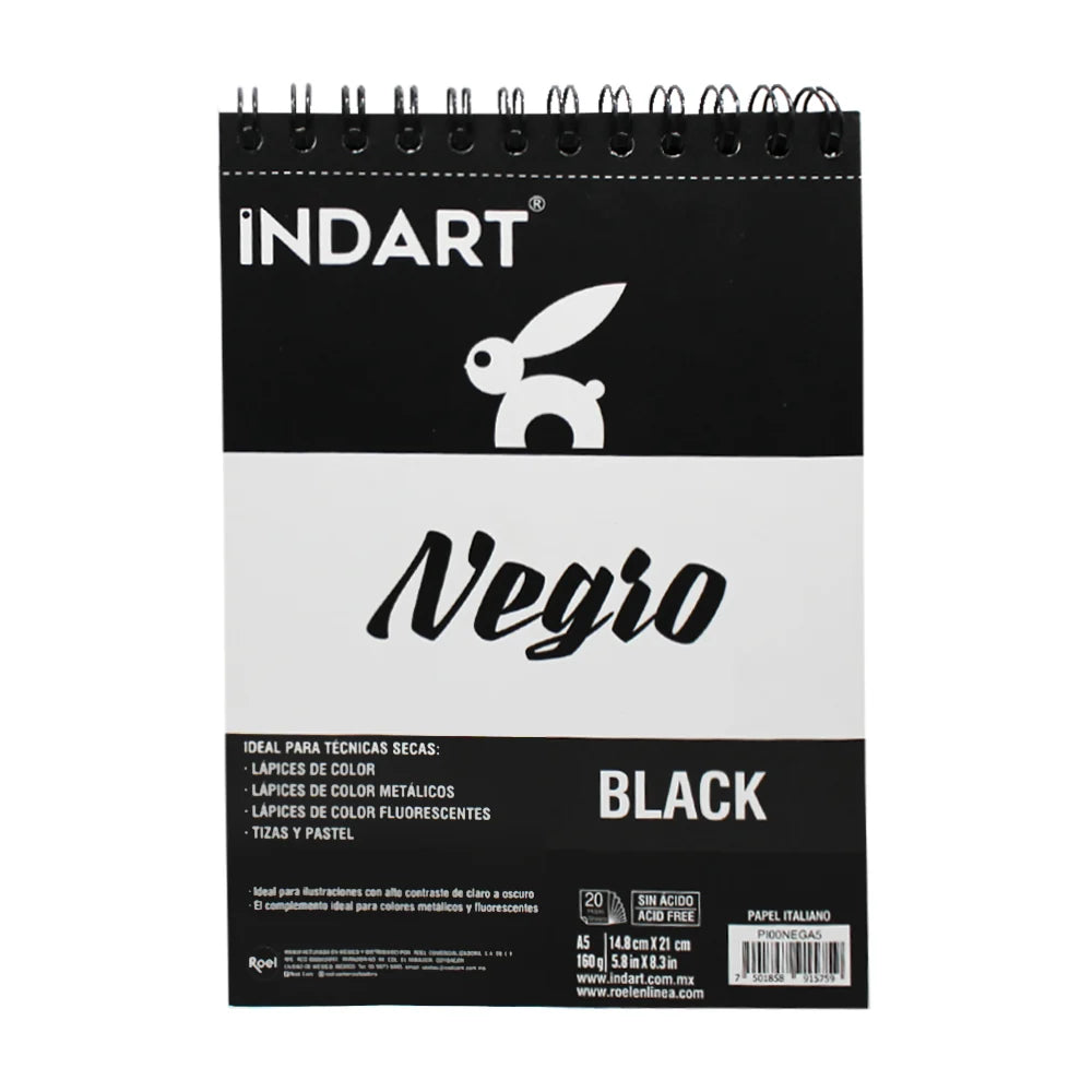 Album de Dibujo Negro Indart
