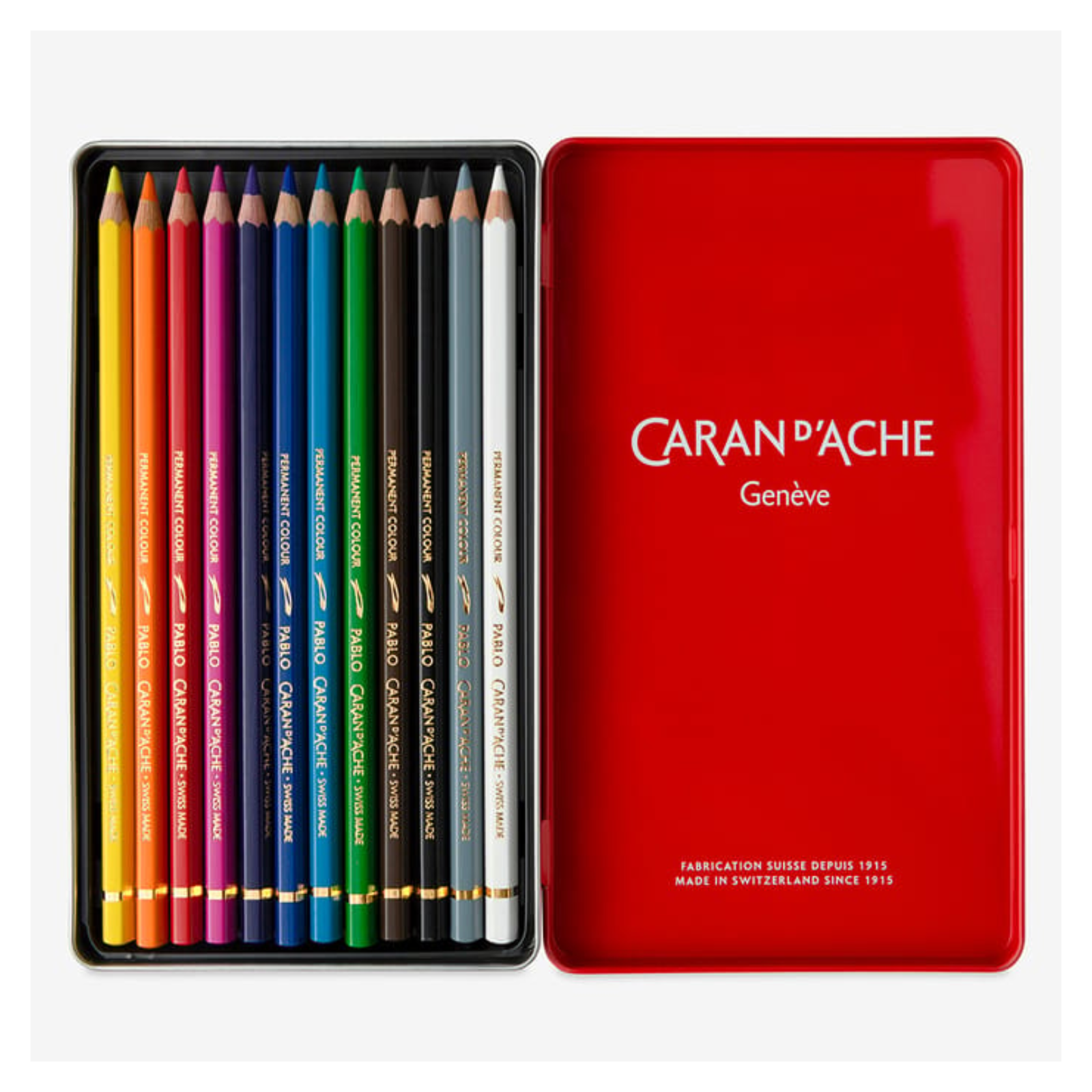 Lápices de Color Pablo 12 colores Caran D'Ache