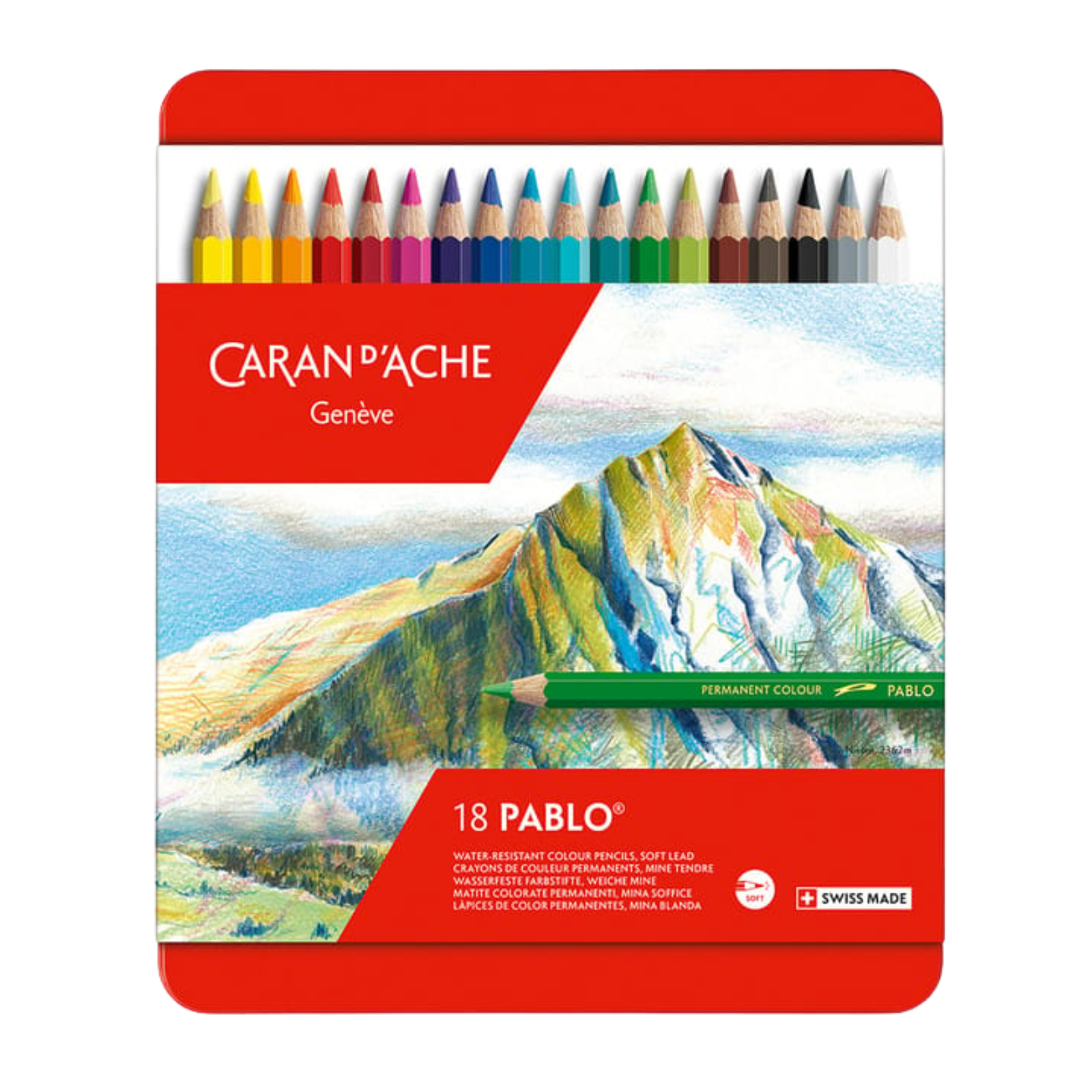 Lápices de Color Pablo 18 colores Caran D'Ache
