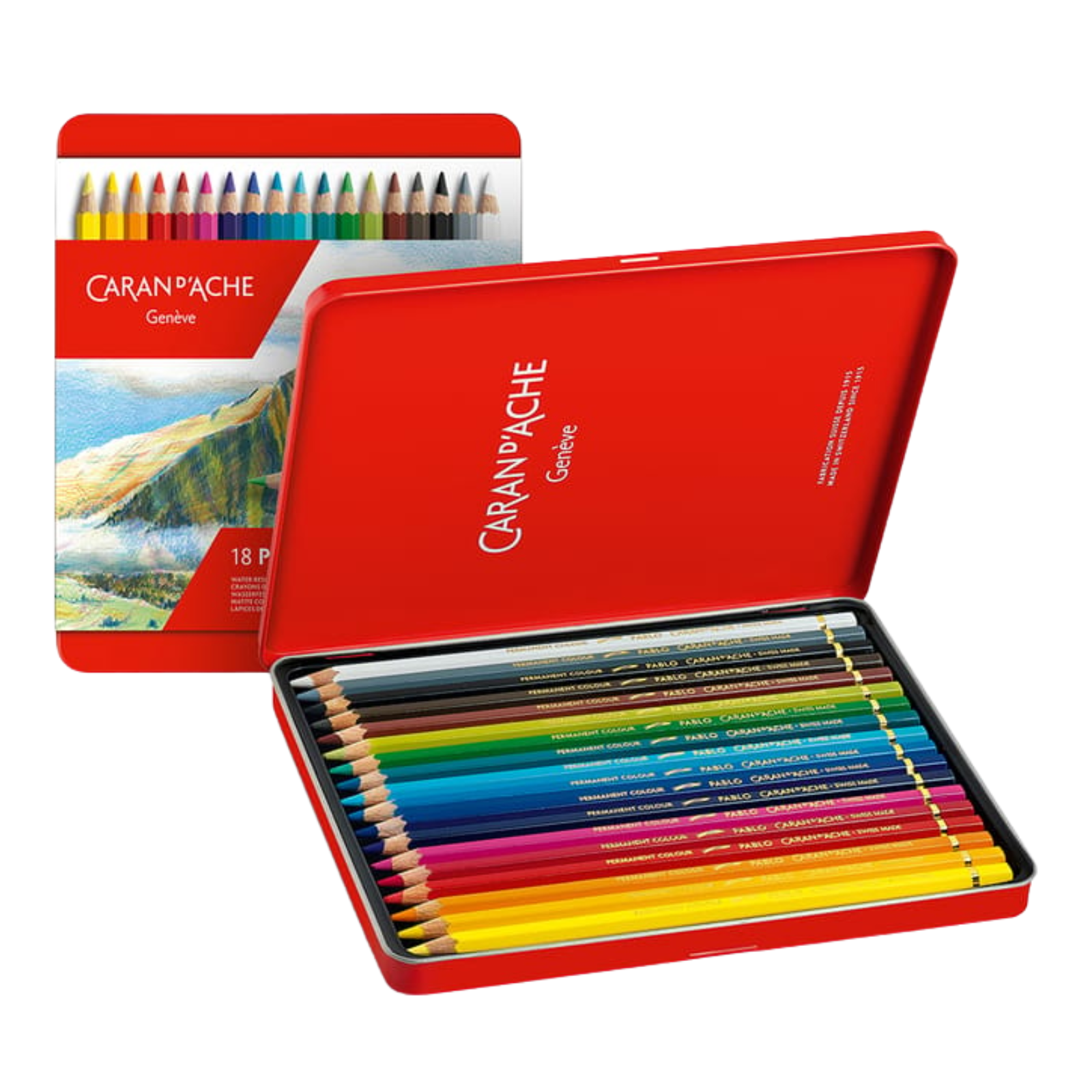 Lápices de Color Pablo 18 colores Caran D'Ache
