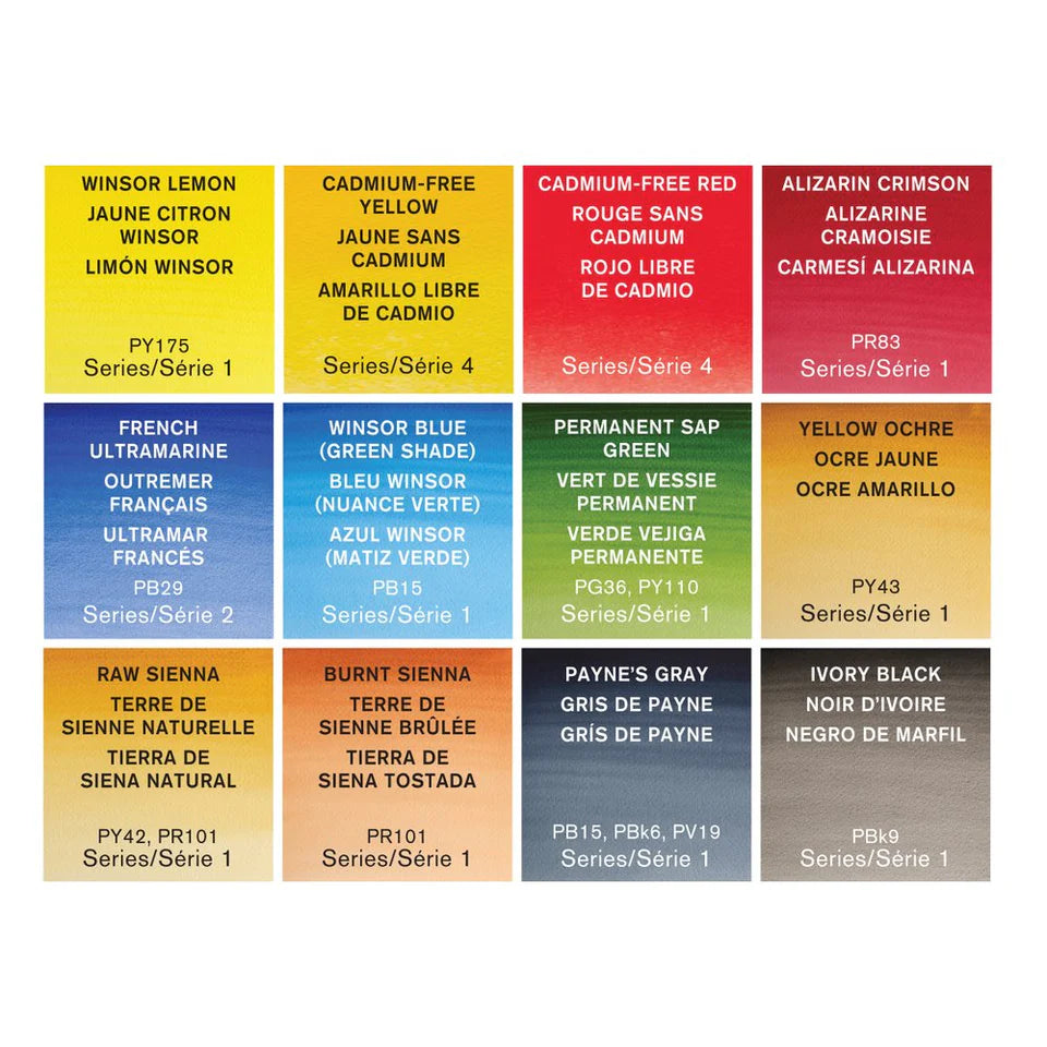 Set de Acuarela Profesional 12 colores Winsor & Newton