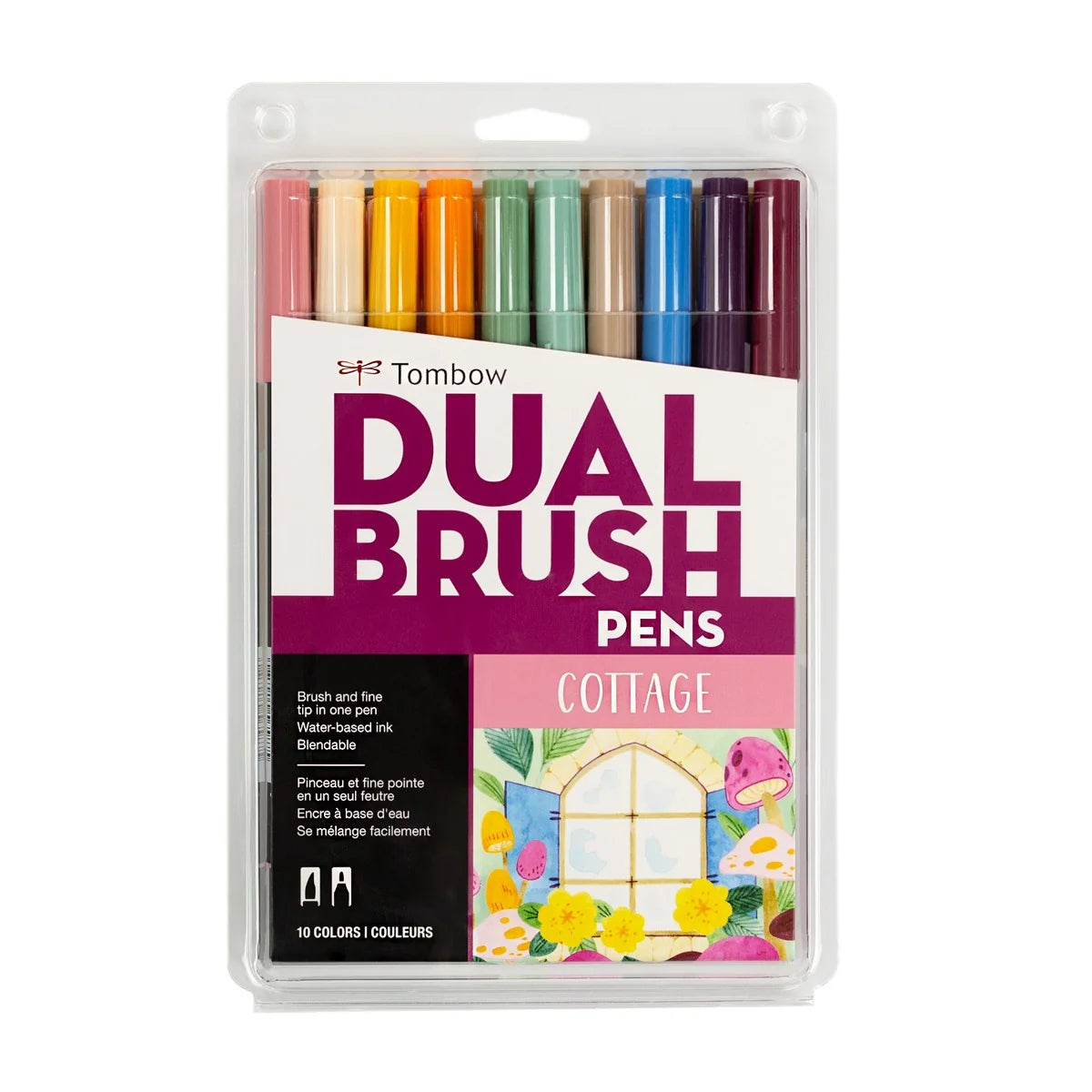 Set 10 Marcadores Cottage Dual Brush Tombow