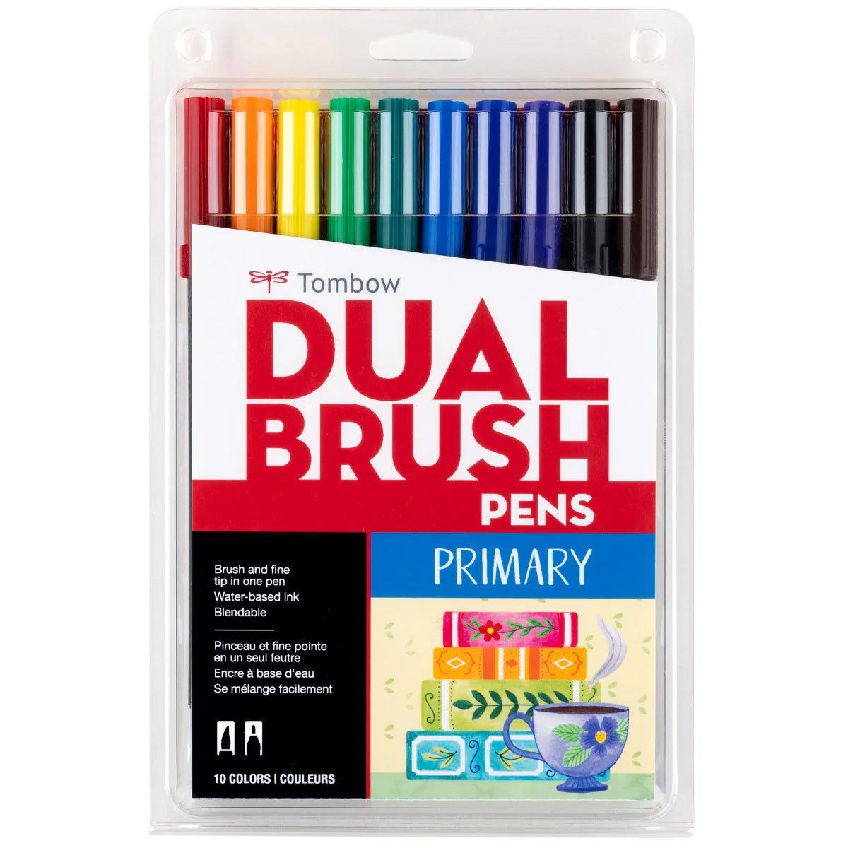 Set 10 Marcadores Primarios Dual Brush Tombow