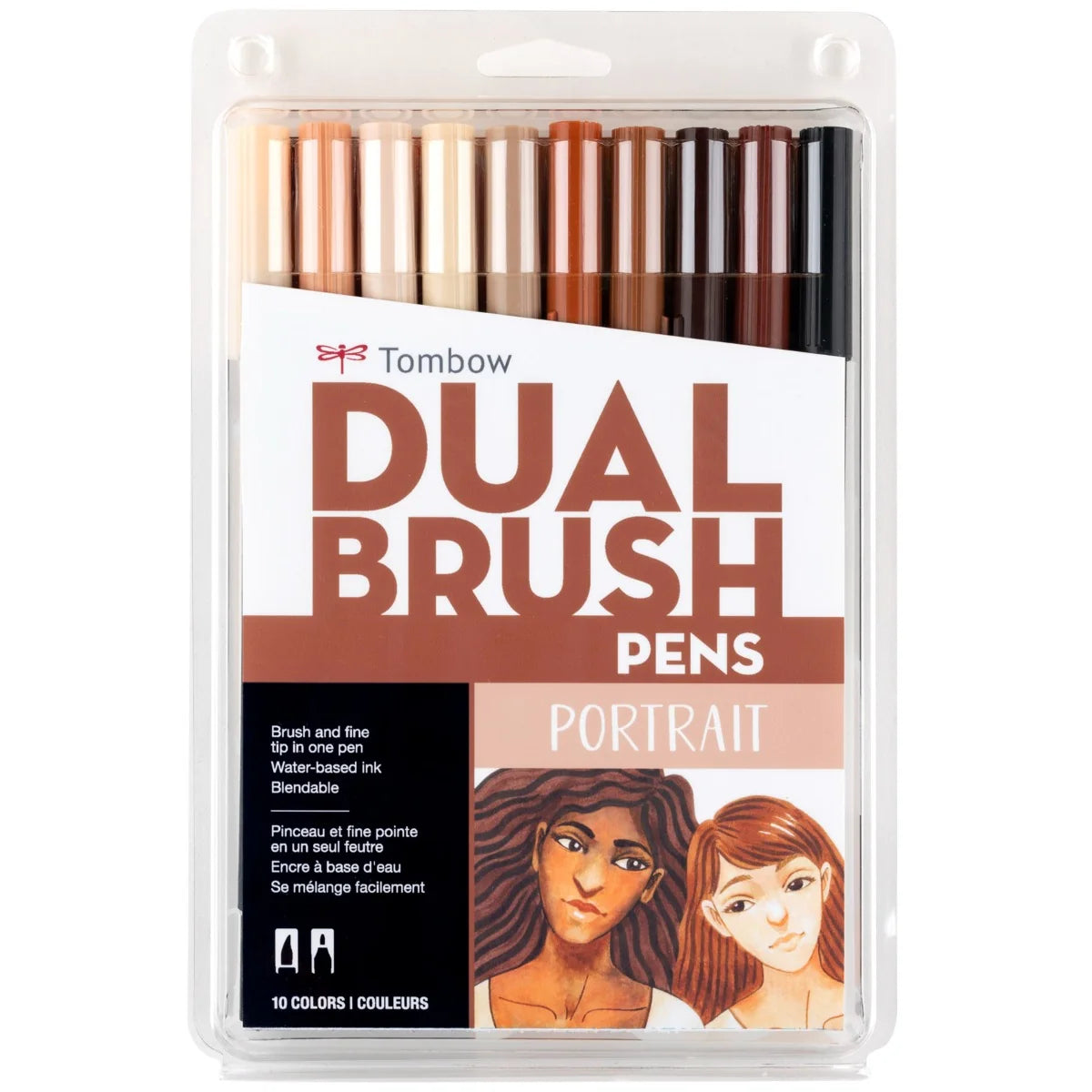 Set 10 Marcadores Retrato Dual Brush Tombow