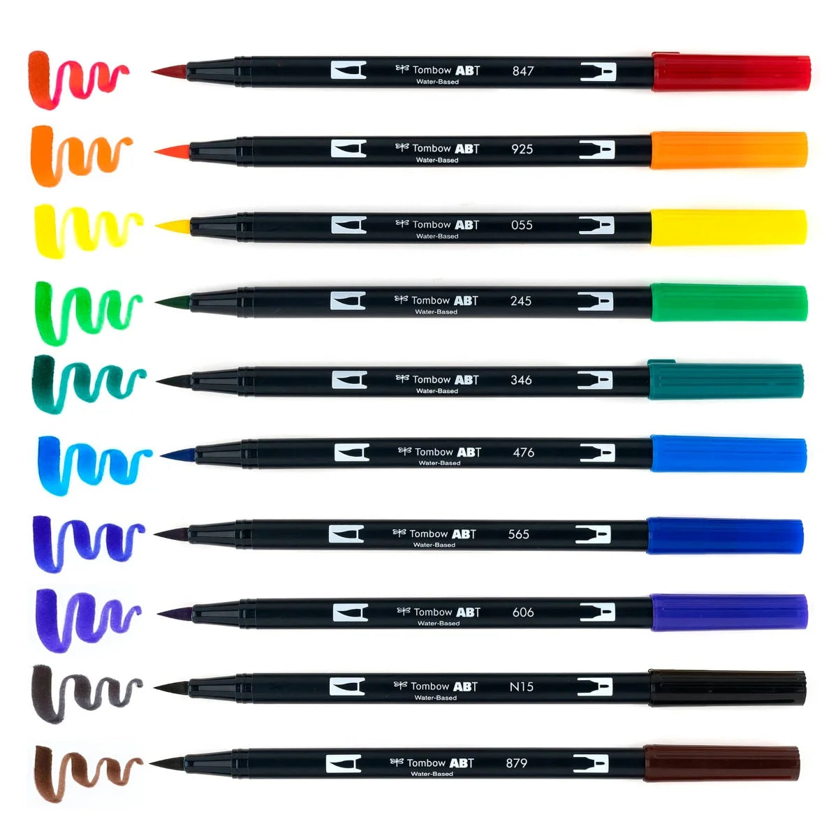 Set 10 Marcadores Primarios Dual Brush Tombow