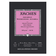 Pad para Acuarela Grano Satinado Arches 300g 100% algodón