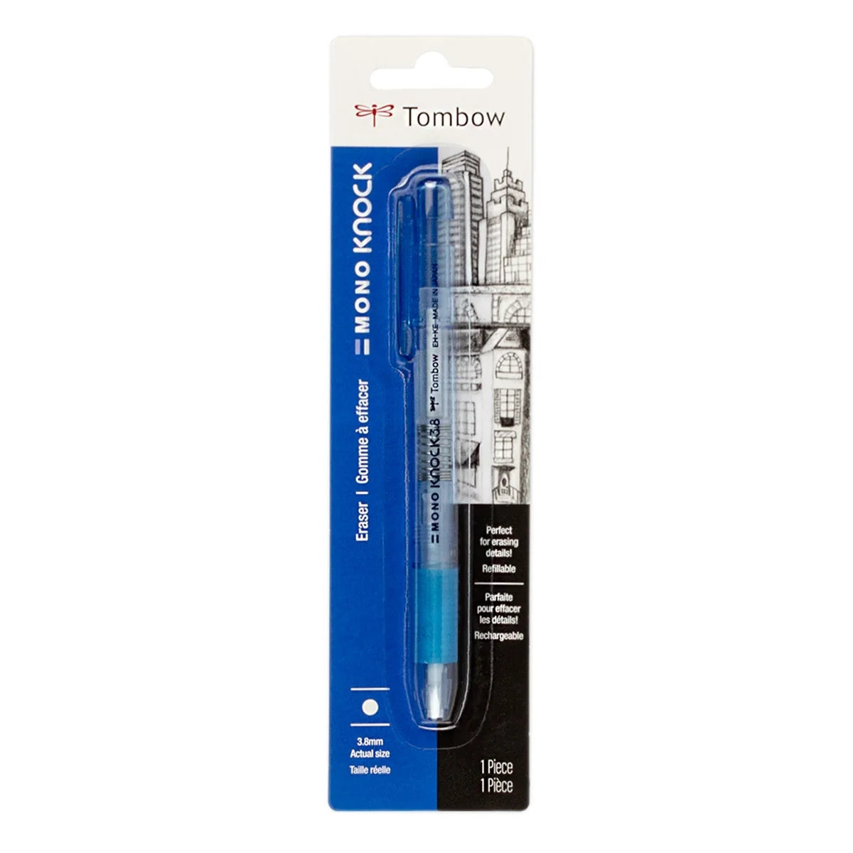Portagomas Tipo Bolígrafo MONO Knock 3.8mm Tombow
