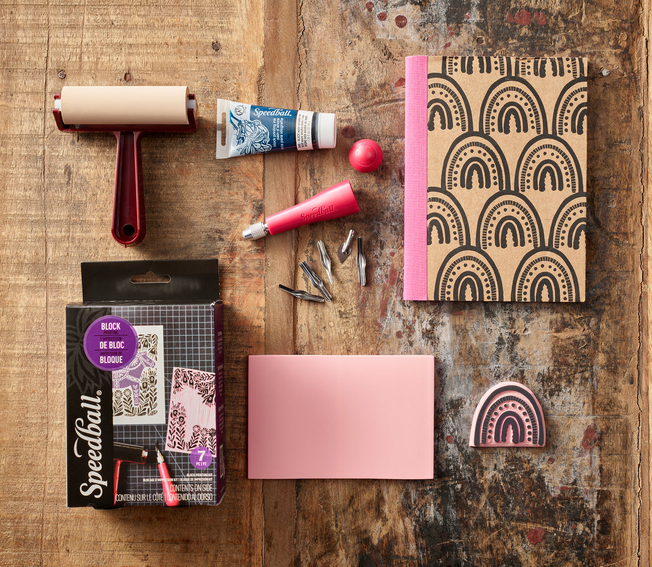 Set de Linograbado Base Agua Speedball para Principiantes