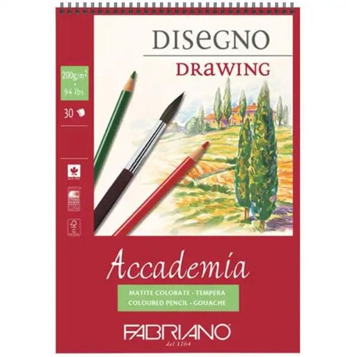 Block Academia Drawing Espiral Fabriano 200g