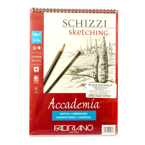 Block Academia Sketch Espiral Fabriano 120g